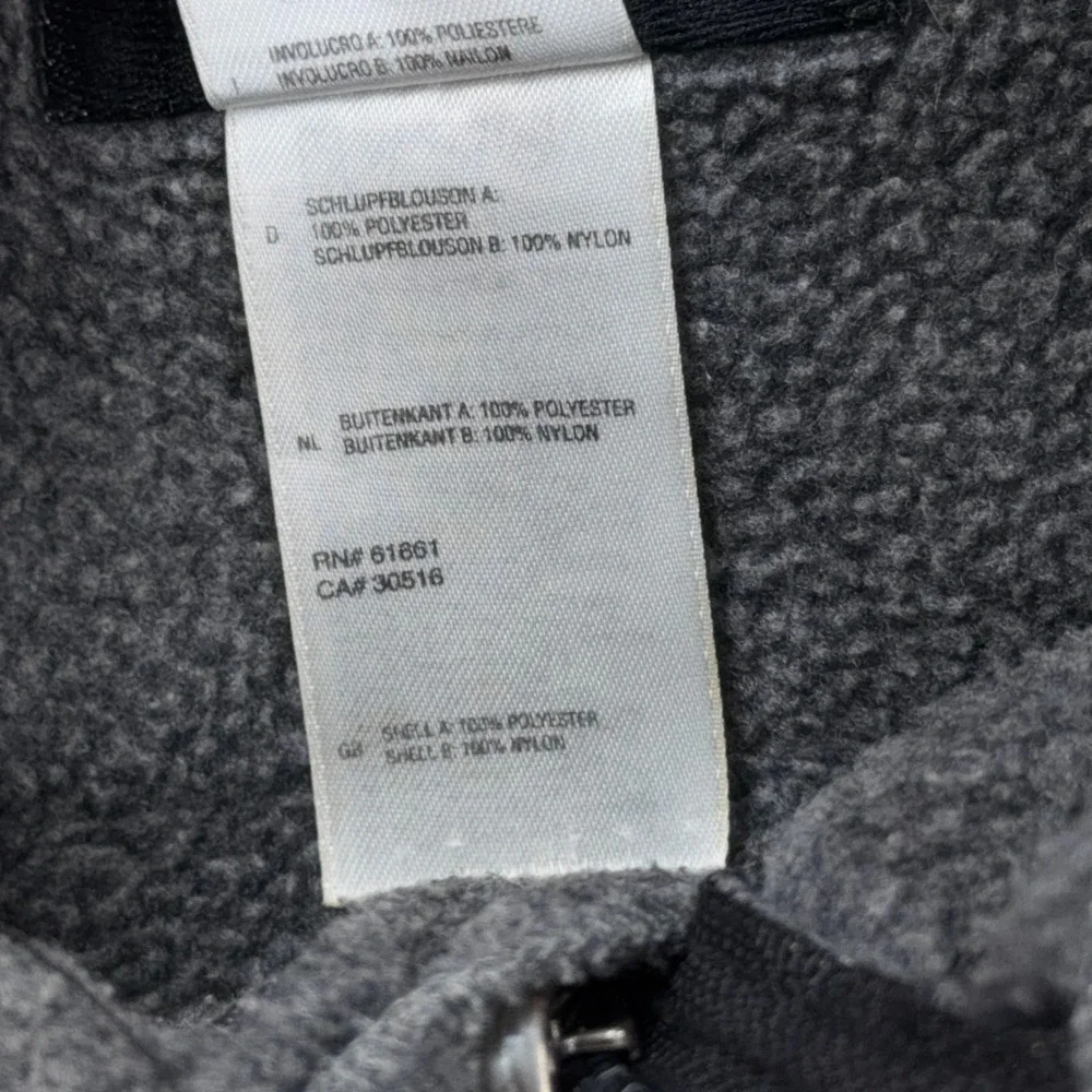 The North Face Denali Jacket Men Large Gray Black Fleece Full Zip Interchange